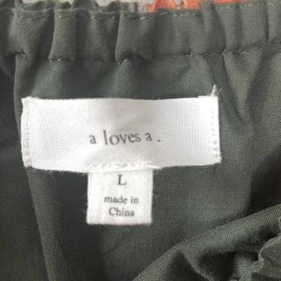 A LOVES A. HUNTER GREEN ORANGE FLORAL ALL COTTON MINI DRESS 3/4 SLEEVE SIZE L - Picture 12 of 12